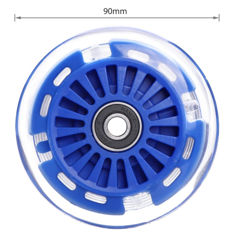 Gladeer 90mm Wiggle Car Polyurethane Replacement Wheels Set Upgrades for PlasmaCar Ride-on Toys Wiggle Car Replacement Wheels, 4-Pack (Blue) - Image 3
